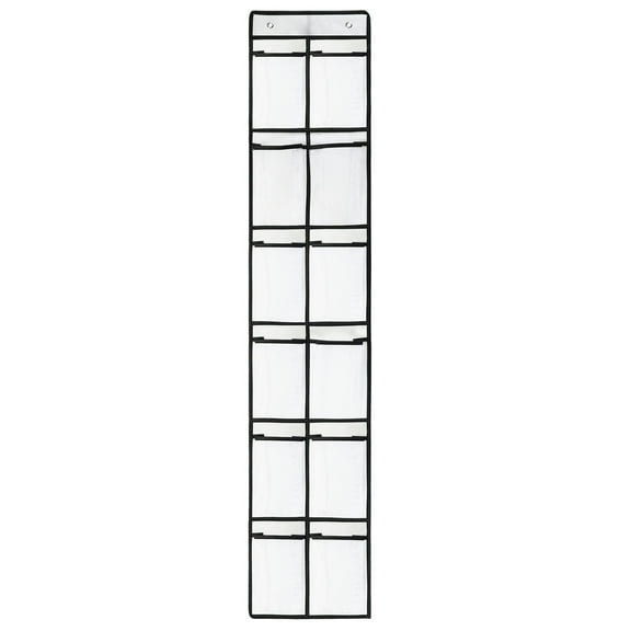 Home Textile Storage 12 Mesh Pockets Over The Door Shoe Organizer Hanging Narrow Closet Door Shoe Rack For Pantry Storage Holder