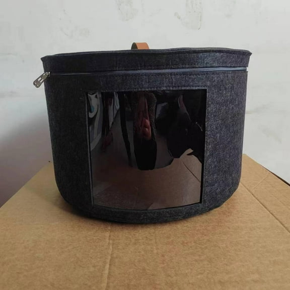 Home Textile Storage,1pc Stuffed Animal Toy Storage Stackable Round Up Container Hat Boxes For Women Men Storage Cowboy Hat Box With Transparent Lid