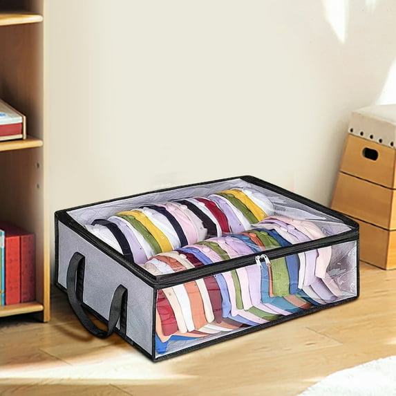 Home Textile Storage 2 Product Title Versatile Hanging Storage Bag Organizer For Hats Bras And Clothes Foldable Hanger Friendly