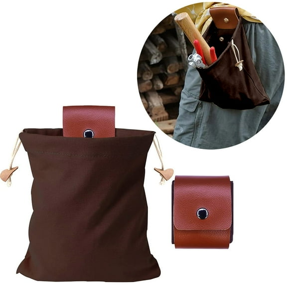 Home Textile Storage,2024 Foldable Canvas Belt Bag Foraging Bag Waxed Canvas Fruit Picking Foraging Bag Waxed Canvas Foraging Pouch Camping Outdoor Canvas Folding Storage Bag