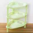 thumbnail image 1 of Home Textile Storage,3 Tier Plastic Corner Organizer Bathroom Caddy Shelf Kitchen Storage Rack Holder, 1 of 4