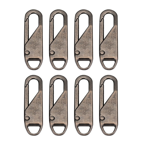 Home Textile Storage,8PC Universal Detachable Zipper Puller Metal Rubber Zipper For Bags And Clothes