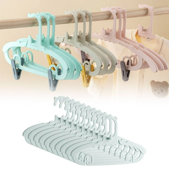 Home Textile Storage,Adjustable Baby Hangers Plastic Non Slip Stackable Baby Hanger & Great As Newborn Kid Child Children Toddler Or Infant Clothes Racks For Nursery Closet Wardrobe Pack Of 10