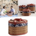 thumbnail image 1 of Home Textile Storage,Basket Woven Picnic Storage Rattan Wicker Egg Serving Gift Baskets Food Vintage Organizer Fruit Lid Hyacinth, 1 of 9