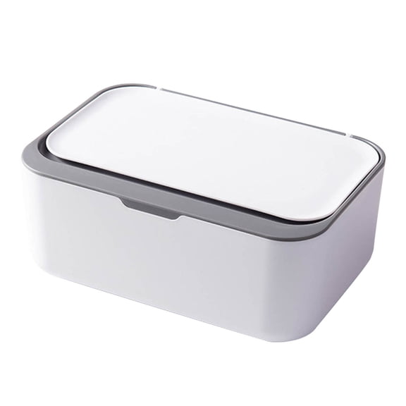 Home Textile Storage - Bathroom Wipes Dispenser with Sealing Design for Refillable Container in Grey Wipe Holder Organize Convenient Bathroom, 7.485.123.07 inch, Grey