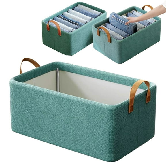 Home Textile Storage,Closet Clothes Organizer With Handle Fabric Storage Box With Frame Stackable Shelf Storage Baskets Foldable Storage Baskets For Organizing Clothes Toys