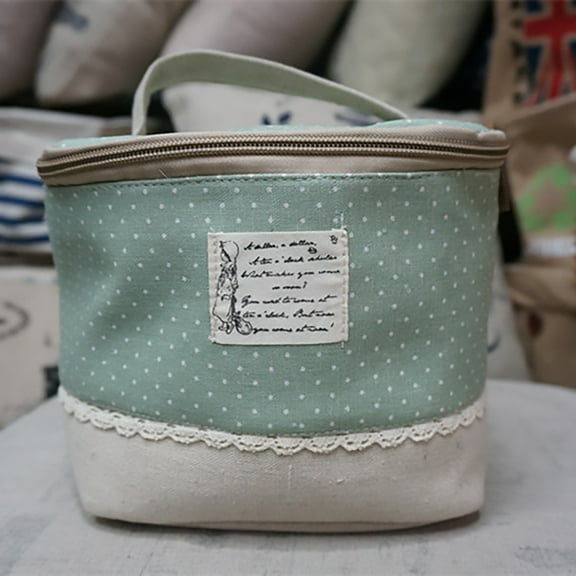 Home Textile Storage,Cotton Waterproof Portable Thermal Insulation Bag Bento Bag Hand Carry Zipper Bag Cotton Storage Bag