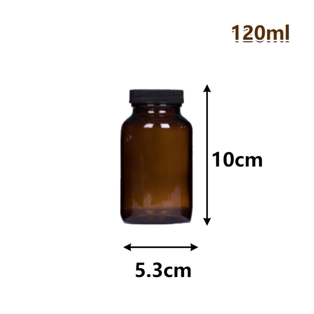 Home textile storage,Dark Brown Wide Mouth Glass Bottle Lightproof ...