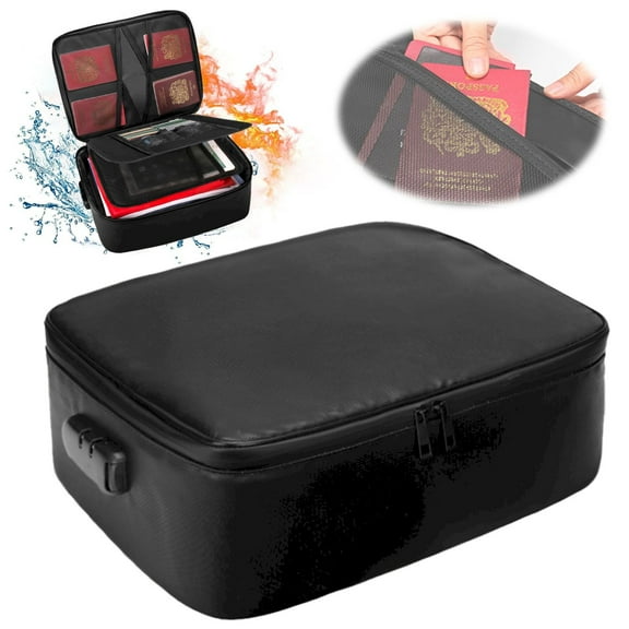 Home Textile Storage,Document Organizer With Lock Upgraded Heat Insulated Fireproof& Box 8 File Organizer Portable Home Travel Storage For Important Documents Files And More