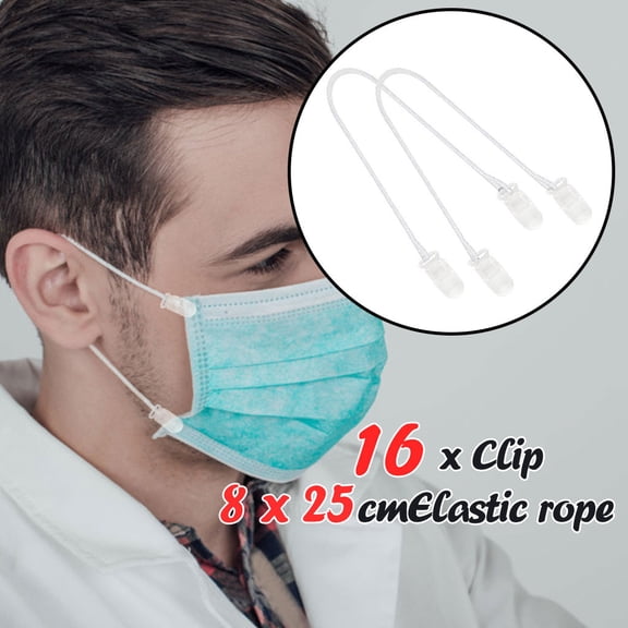 Home Textile Storage,Durable Firm Plastic Clip Camisole Stabilizer 16 Clip 8 Elastic Rope Adjustable