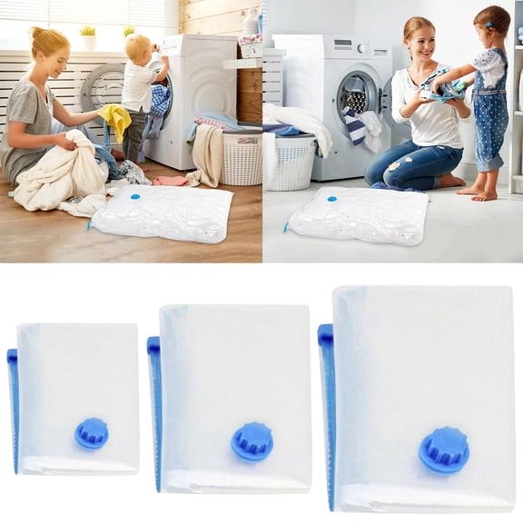 Home Textile Storage Expert Vacuum Compression Bags for Seasonal Clothes and Delicate Garments Transparent Ready to in Multiple Sizes
