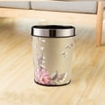 thumbnail image 1 of Home Textile Storage,Flower Pattern Trash Can Wastebasket Round Garbage Container For Bathrooms Powder Rooms Kitchens Home, 1 of 3