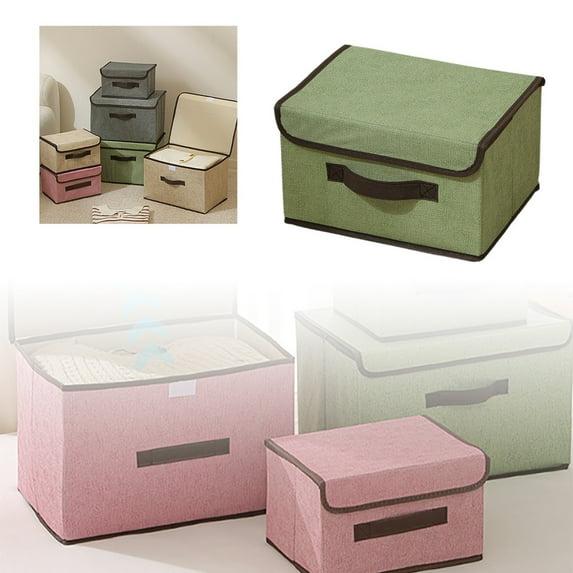 Home Textile Storage Foldable Cloth Organizer with Lid Convenient Wardrobe Solution for Practical Clothing Management