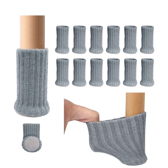 Home Textile Storage High Elastic Chair Leg Socks Non Feet Covers Set for Furniture and Quiet 1Caps 12PCS