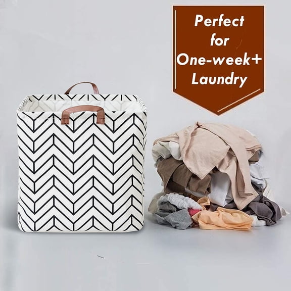 Home Textile Storage Freestanding Large Laundry Bucket with Long Handle for Easy Transport Square Towel and Clothes Organizer in Grey