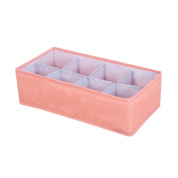 Home Textile Storage,Linen 8 Lattice Finishing Box Underwear Storage Box Folding Storage Bag Washable