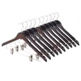 thumbnail image 1 of Maple Wood Clothing Hangers 10 Pack Heavy Duty Non Natural Finish Metal Hooks for Home Textile Storage Durable Wardrobe Organizer 10PCS, 1 of 3