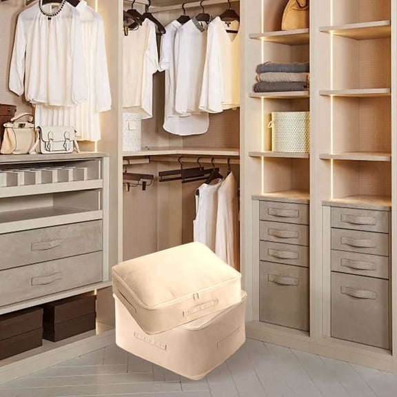 Down Comforter Storage Bag Organizer for Quilts Blankets and Seasonal Clothing