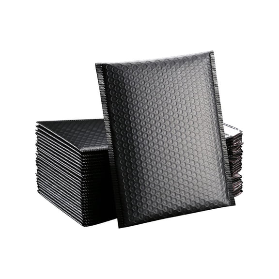 Home Textile Storage Padded Lined Mailers Self Seal Envelopes for Housekeeping & Organizers 50 Poly Mailers for Everyday Shipping and Storage, 18 cm13 cm, Black