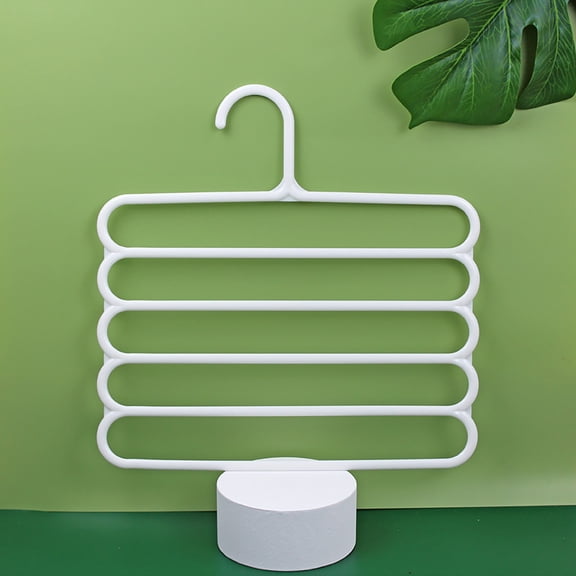 Home Textile Storage,Pants Hanger5 Tier Hanger Non Slip Clothes Hanger For Closet Organizer Space Saving Hangers For Pants Jeans Scarf Trouser Tie Towel Clothes