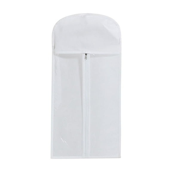 Home Textile Storage Protective Wig Storage Solution with Portable Holder and Transparent Zip Closure for Organizing Multiple Wigs, 23.6×11.41 inch, White