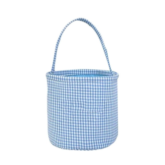 Home Textile Storage Rabbit Nursery Bucket for and Easter Celebrations Stylish Checkered Design for Organizing and Toys