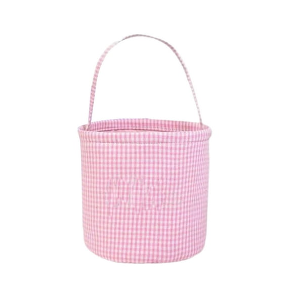 Home Textile Storage Rabbit Nursery Bucket for and Easter Celebrations Stylish Checkered Design for Organizing and Toys