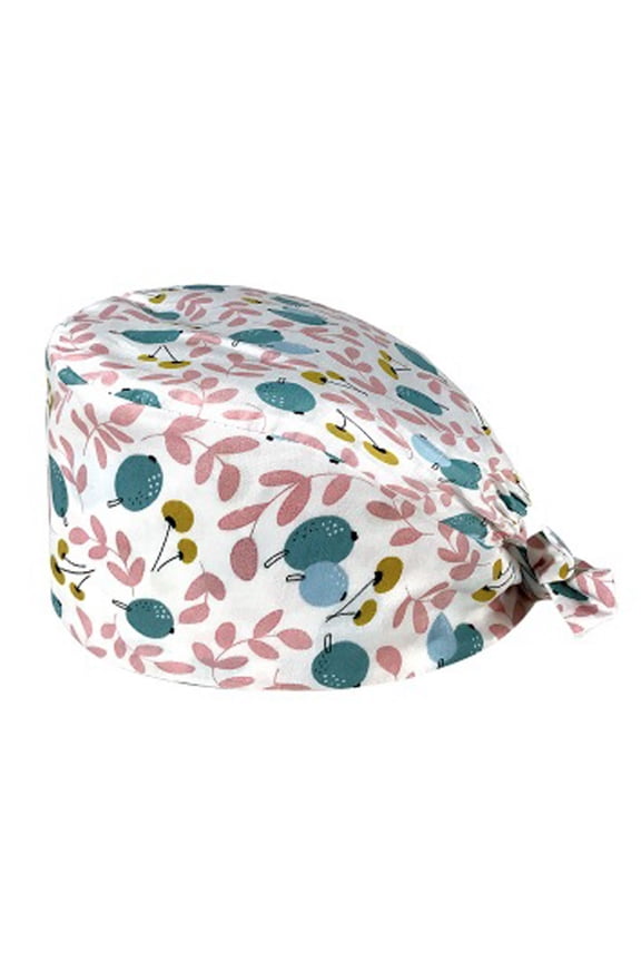 Home Textile Storage,Scrub Cap With Buttons Bouffant Hat With Sweatband for Womens and Mens