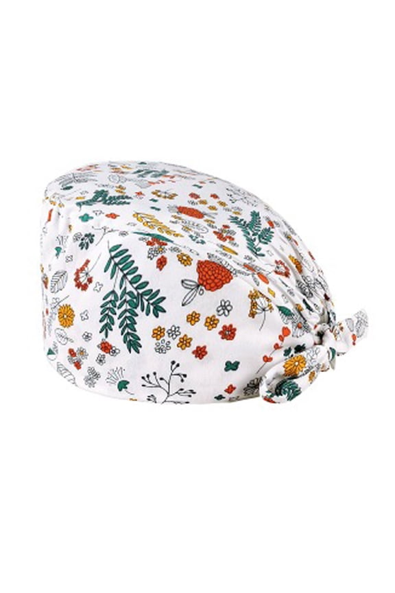 Home Textile Storage,Scrub Cap With Buttons Bouffant Hat With Sweatband for Womens and Mens