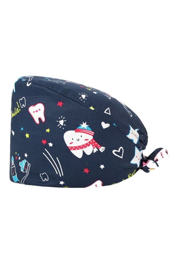 Home Textile Storage,Scrub Cap With Buttons Bouffant Hat With Sweatband for Womens and Mens