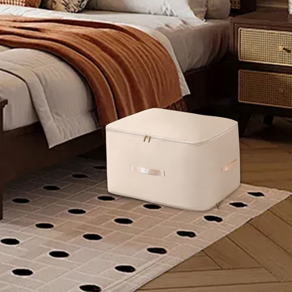 Home Textile Storage Solution for Organized Bedroom Spaces with Durable Satin Damask Fabric