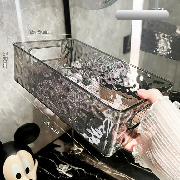 Home Textile Storage,Stackable 1 Pack Plastic Storage Bathroom Storage Container Pantry Organizers And Storage Kitchen Fridge Organizer With Handles For Cabinets Shelves Drawer 10