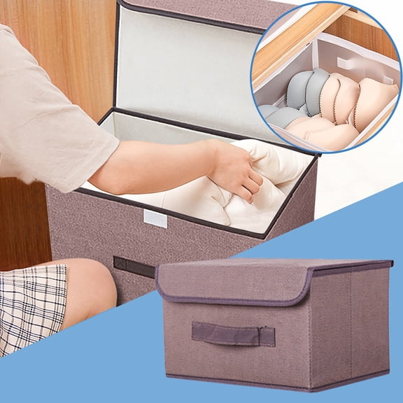 Home Textile Storage,Storage Box Foldable Clothing Sundries Portable Storage Box With Lid Foldable Storage Box