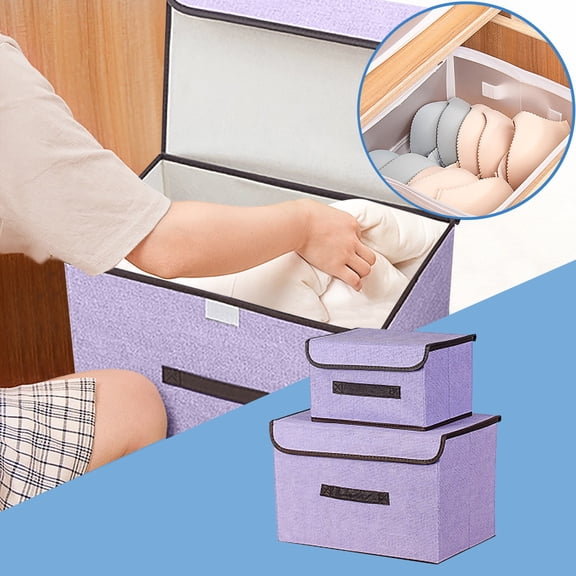 Home Textile Storage,Storage Box Foldable Clothing Sundries Portable Storage Box With Lid Foldable Storage Box