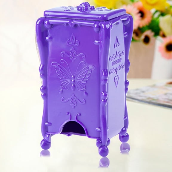 Home Textile Storage Storage Case Butterfly Rose Vertical Makeup Cotton Box Purple A
