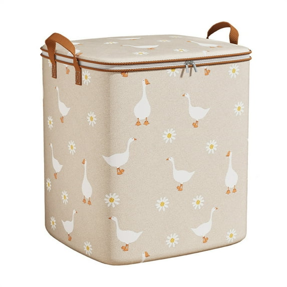 Home Textile Storage Storage Case Clothing And Quilt Storage Bag Duck Daisy Beige 100L