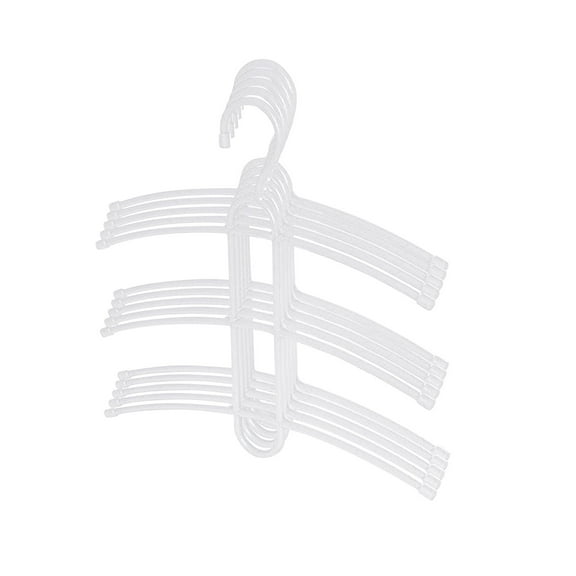 Home Textile Storage Storage Case Three Layer Fishbone Type Clothes Hanger,White