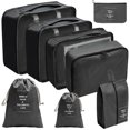 thumbnail image 1 of Home Textile Storage Storage Case Travel Storage Bag Eight Piece Set Black, 1 of 7
