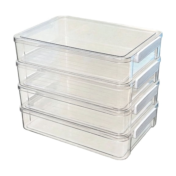 Home Textile Storage Suite Stackable Craft Organizer for Scrapbooks and Art Materials Ideal for Craft Rooms and Classrooms PET Construction Accessible Lids Versatile Storage Solutions 4PCS