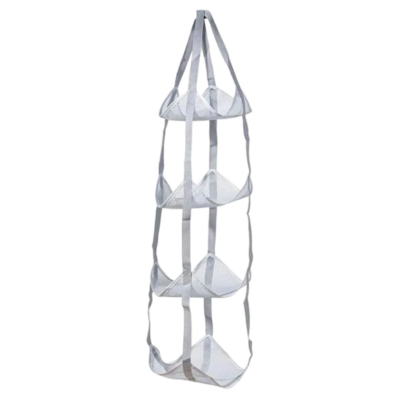 Home Textile Storage Wall Mounted Mesh Organizer for Kids Room and Nursery Space Saving Hanging Net Storage Holder with Easy Soft Polyester Grid Net for Toys and