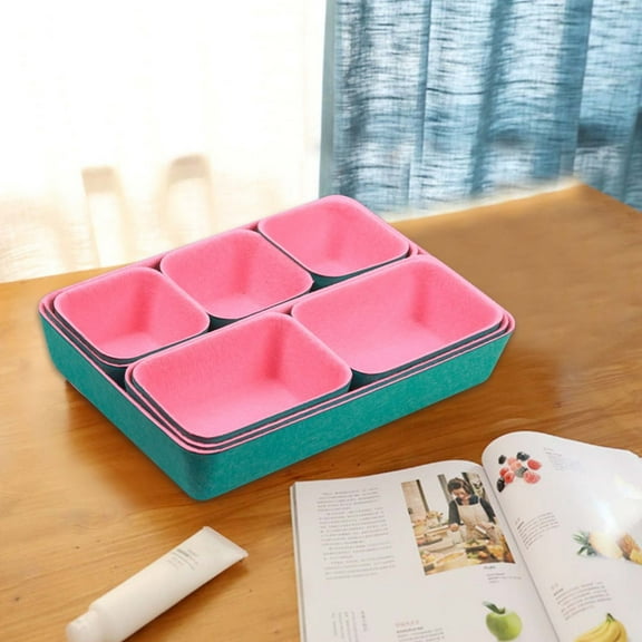 Home Textile Storage,Washable Drawer Storage Organizer Office Drawer Organizer Bins Containers Divider Set Of 8