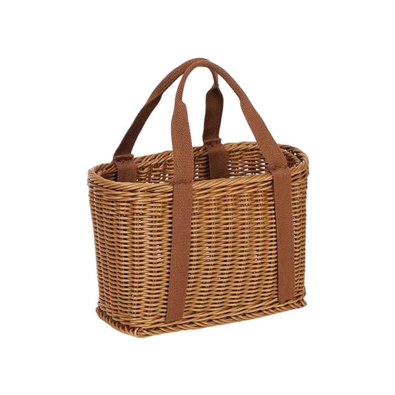 Home Textile Storage Wicker Tote for Home Organization and Light Use  Handwoven for Groceries Picnics Foraging Flowers and More