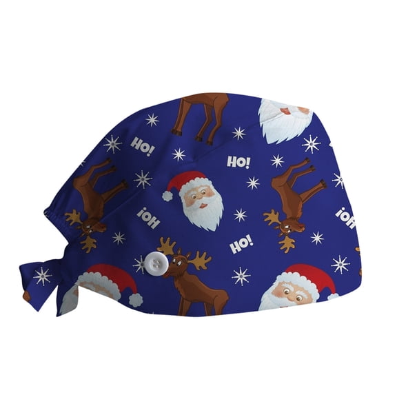 Home Textile Storage,Working Cap Sweatband Bouffant Turban Hat Buttons Tie Back Adjustable