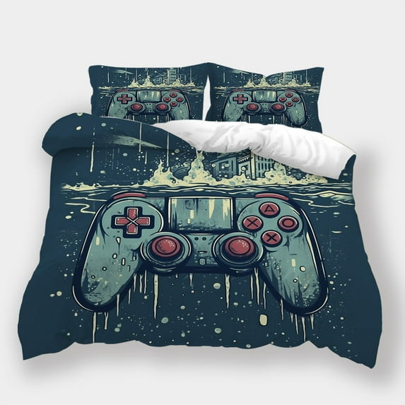 Home Textiles Bedroom Decor Gaming Theme Bedspreads Teen Adult Luxury Comforter Cover Set,California King (98"x104")