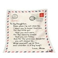 Home Textiles Blanket To My Daughter's Letter Print Quilt Mom And Dad