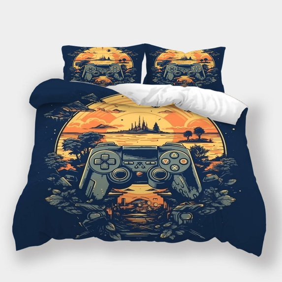 Home Textiles Fashion Game Controller Printed Duvet Cover Set Children Adult Highend Bedding Set,Full (80"x90")