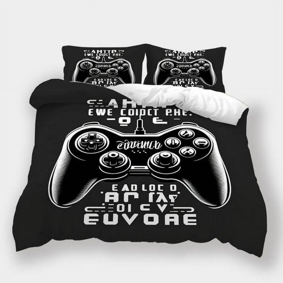 Home Textiles Game Theme Printed Comforter Cover Pillowcase Teen Adult Fashion Bedding Set,Queen (90"x90")