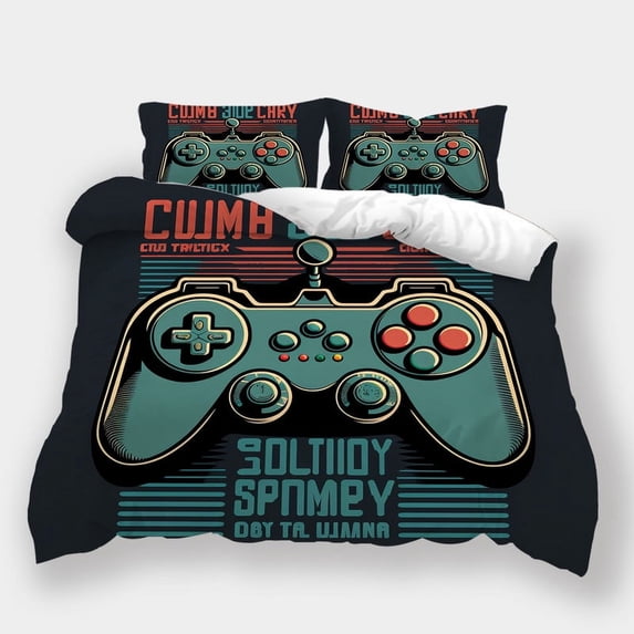 Home Textiles Game Theme Printed Comforter Cover Pillowcase Teen Adult Fashion Bedding Set,Twin (68"x86")