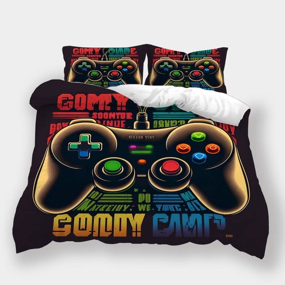 Home Textiles Game Theme Printed Comforter Cover Pillowcase Teen Adult Fashion Bedding Set,Twin (68"x86")