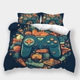 thumbnail image 1 of Home Textiles Gamepad Painting Quilt Cover Pillowcase Teenager Adult Highend Bedding Suit,California King (98"x104"), 1 of 5